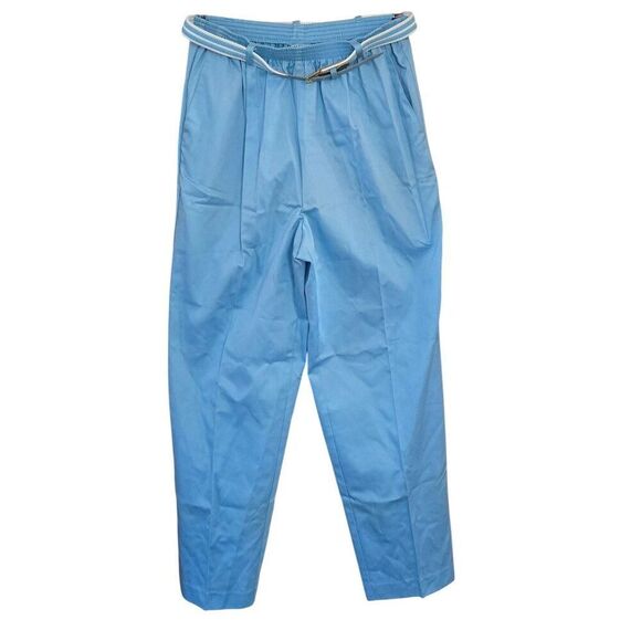 Vintage Alfred Dunner Womens Light Blue Pleated Pants With Belt Size 12 - Picture 2 of 8